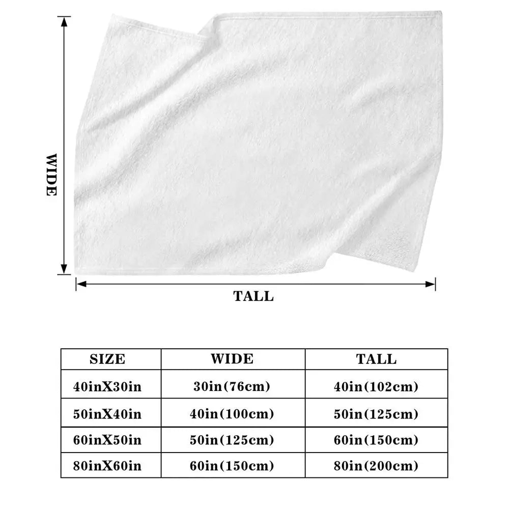 Black White Coloring Page Anime Flannel Throw, Soft Comfortable for Sofa Bed Couch Travel Birthday Christmas Gift