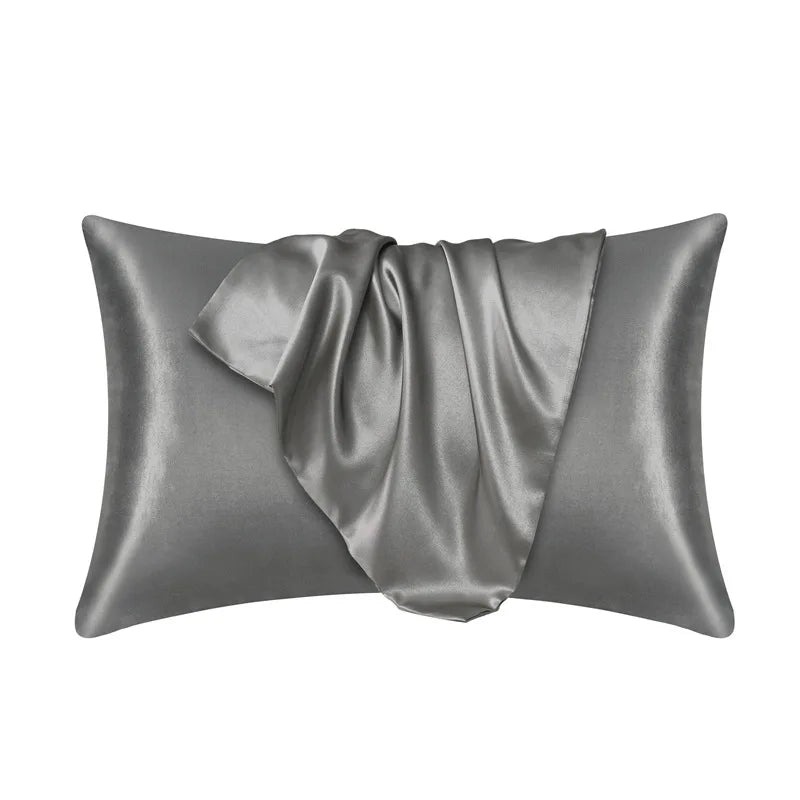 Silky Satin Pillowcase . Soft Hair & Skin Care Pillow Cover (Smooth, Cooling, Anti-Frizz)