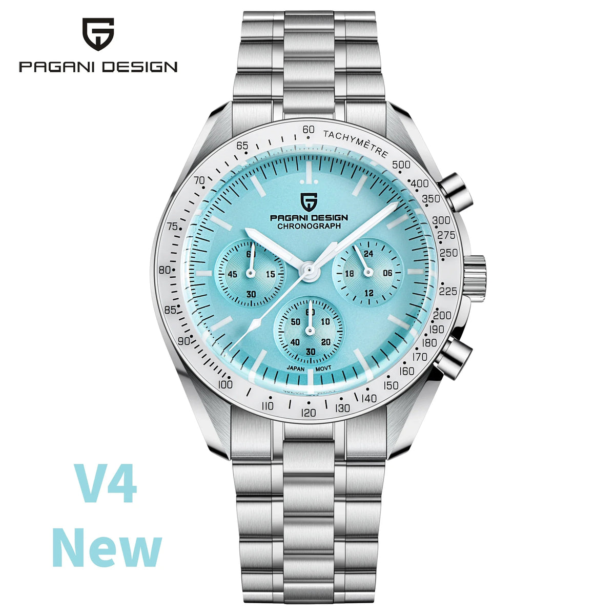 Men’s PAGANI DESIGN Watch – Stainless Steel Bracelet & Classic Round Dial