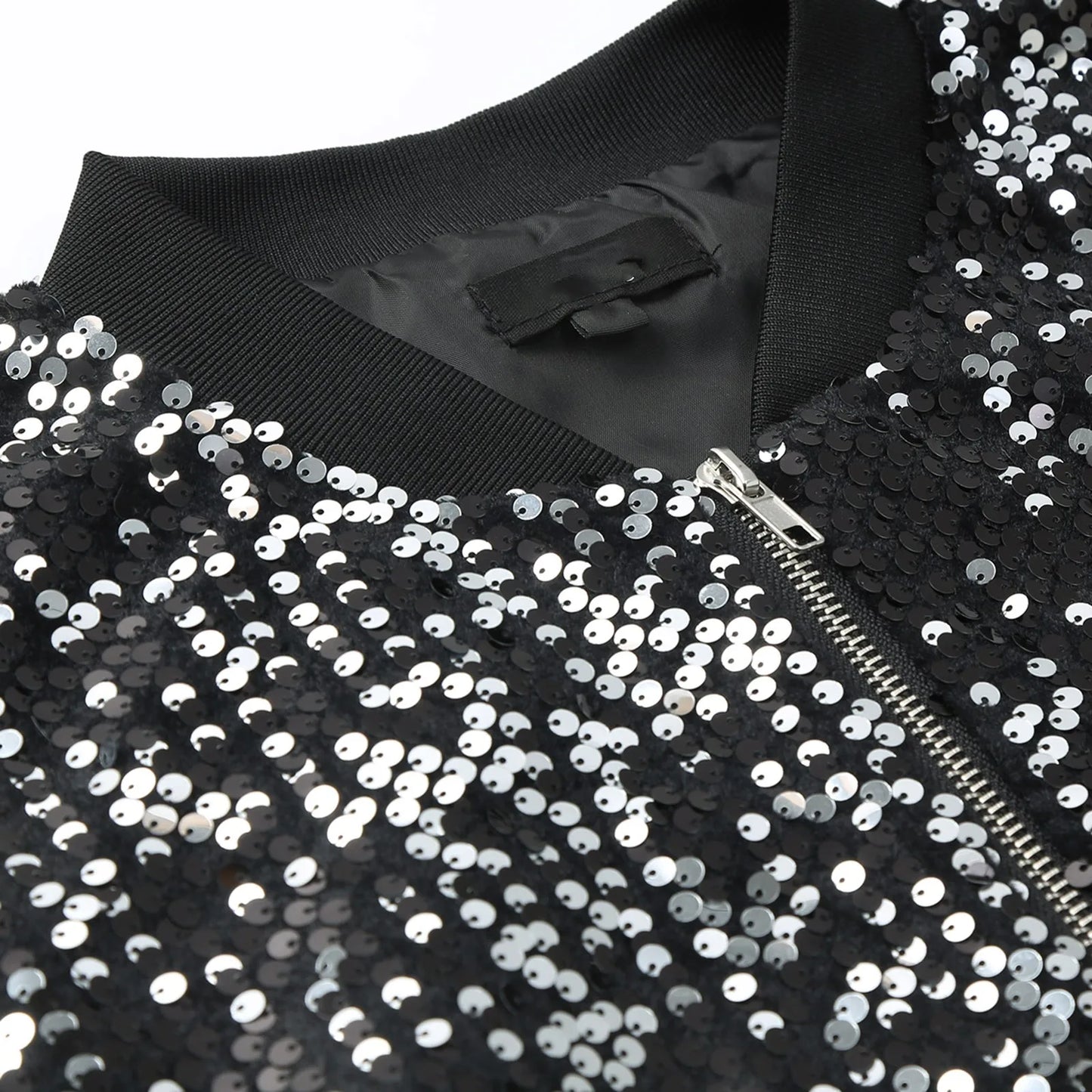 Men’s Luxury Sequin Bomber Jacket.  Stylish Party & Night Out Coat