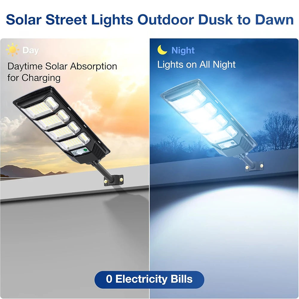Solar LED Street Light | Outdoor Motion-Sensor Security Light