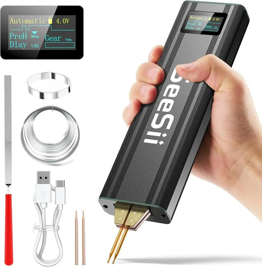Seesii SE-209 Battery Spot Welders with 5.0Ah Battery Portable Mini Spot Welder for 18650 Battery Welding Nickel Sheets 80 Gear