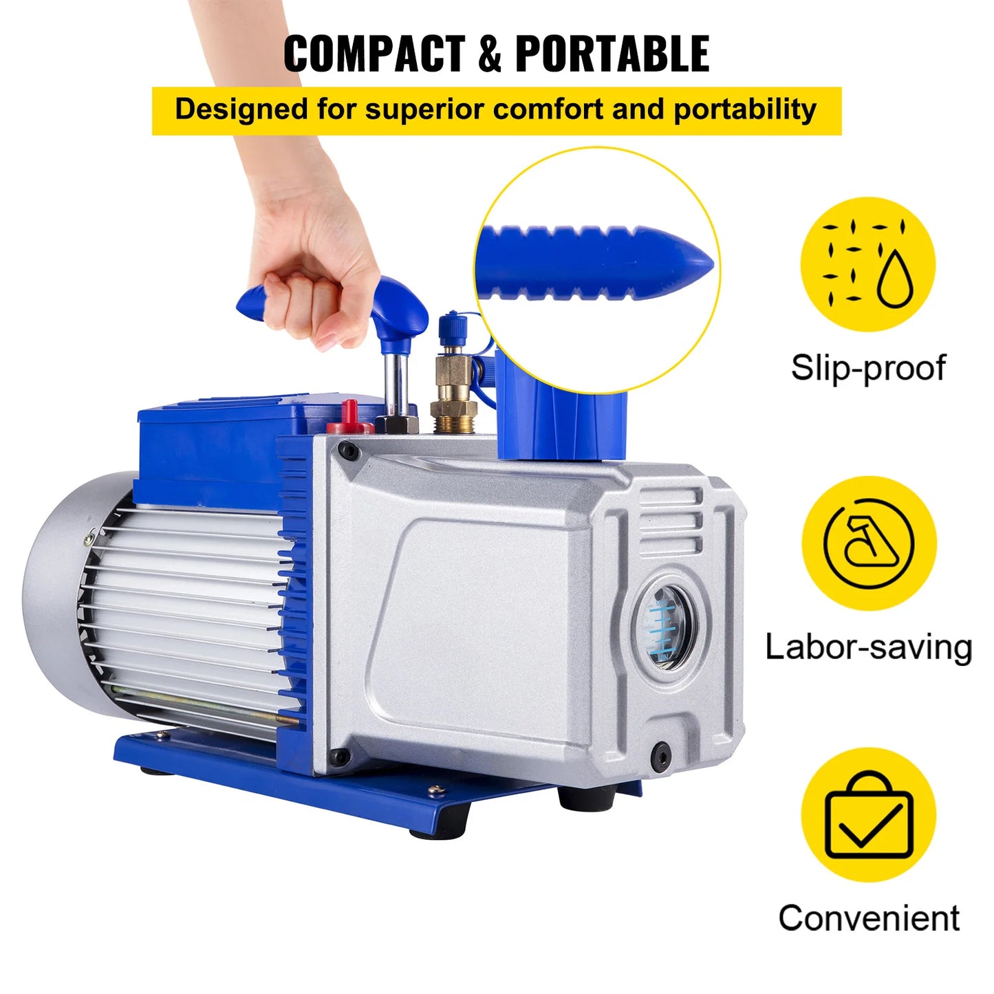 SucceBuy 2 Stage Vacuum Pump 10 CFM 1HP HVAC Rotary