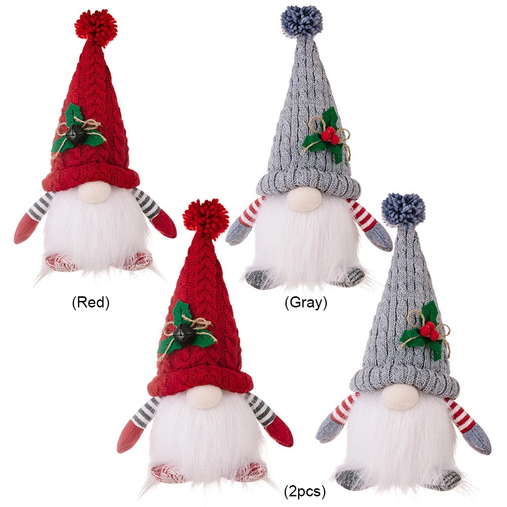 Christmas Plush Doll with Light Tabletop Santa Figurine Nordic Elf Plush Doll Christmas Decoration for Home Kitchen Tiered Tray