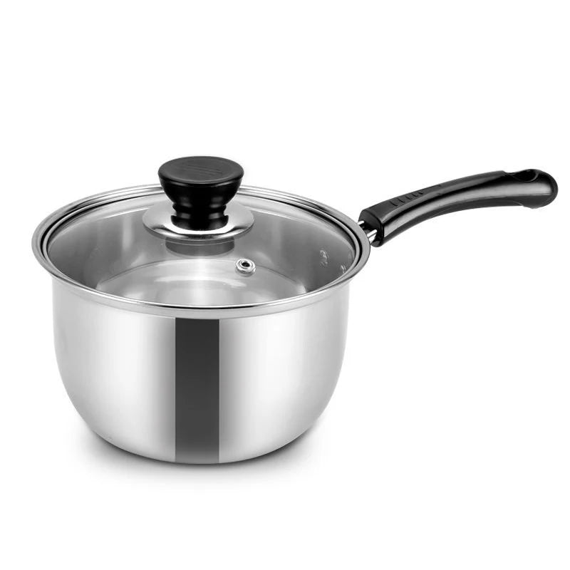 Japanese-Style Stainless Steel Saucepan with Lid | Nonstick Cooking Pot