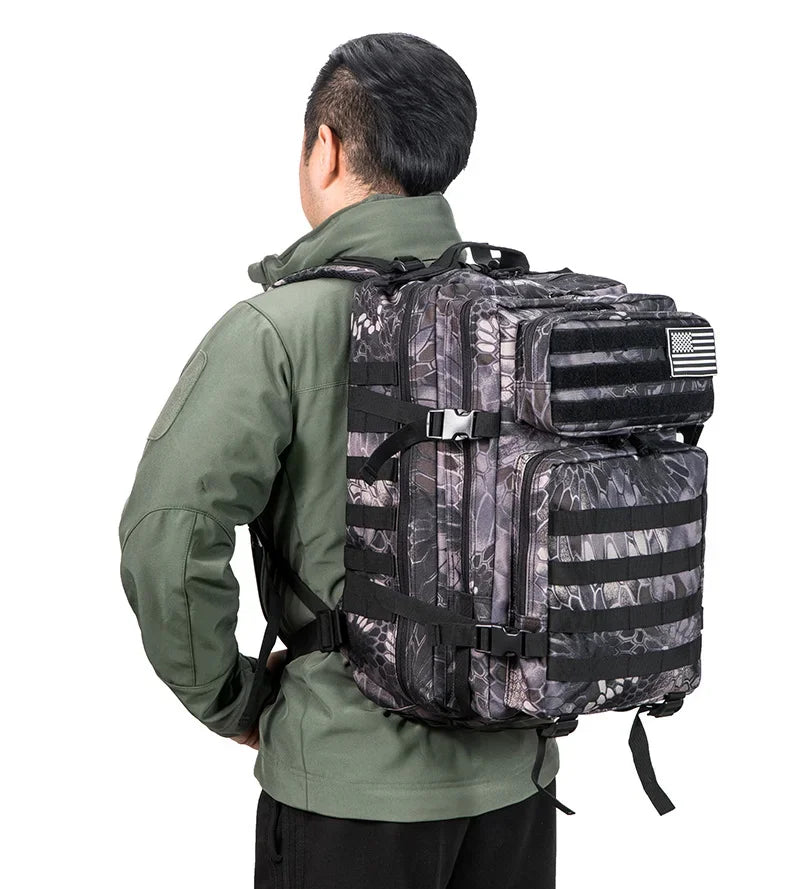 45L Tactical Hiking Backpack – Large Capacity 3-Day Outdoor Adventure Pack