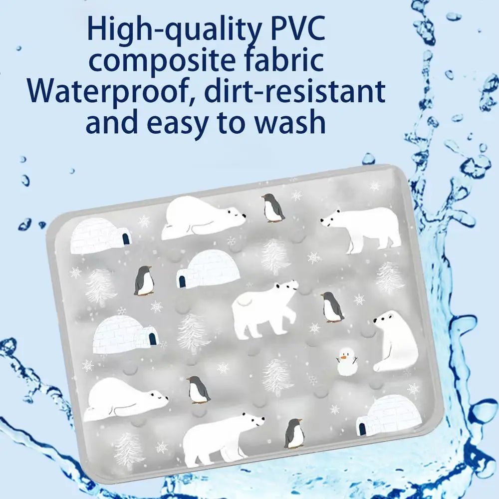 Dog Cooling Blanket Chill Puppy Pad 16x20 Inch Self-Cooling Dog Sleep Mat Washable Portable For Indoor Outdoor For Small Medium