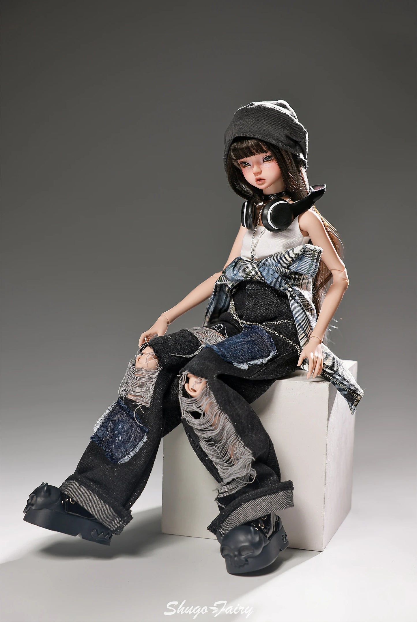 Lena F Bjd Doll 1/4 Bariy Body Lazy Pure Modern Street Daily Outfit Toys Korean Cool Music Producer Resin Shugafairy Full Set