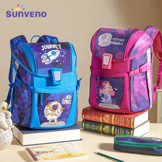 Sunveno Kids School Backpack . Ergonomic Lightweight Waterproof Book Bag for Boys & Girls