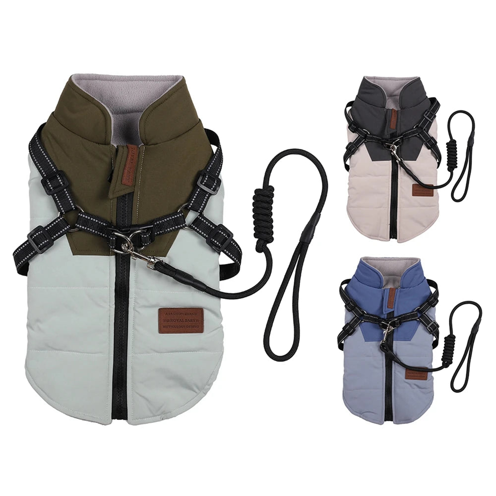 Adjustable Dog Harness Jacket with Leash for Small Dogs