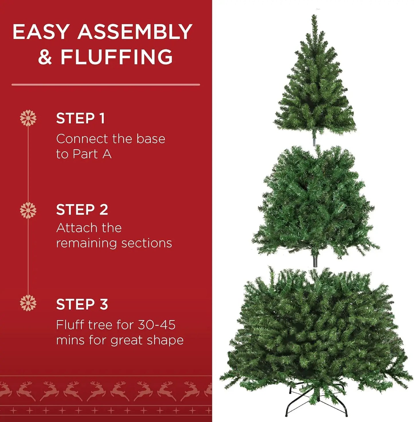 Premium Artificial Christmas Tree .Realistic Spruce Holiday Tree with Ornaments & Festive Décor Set (7FT/8FT/9FT)