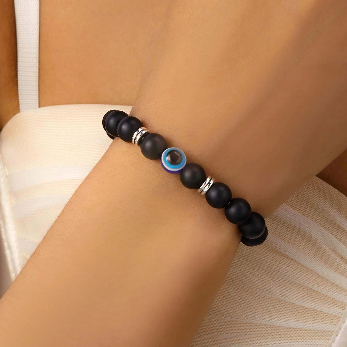 Evil Eye Beaded Bracelet  Multicolor Options