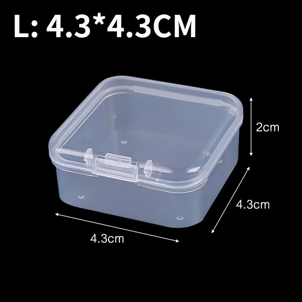 Clear Mini Storage Box Set (6–60 PCS) Stackable Plastic Organizer for Jewelry, Crafts & Small Items