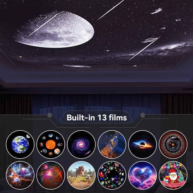 3-in-1 Ultra Clear Galaxy Projector  Starry Sky Night Light with Remote Control, Aurora Effects & Planet Projection