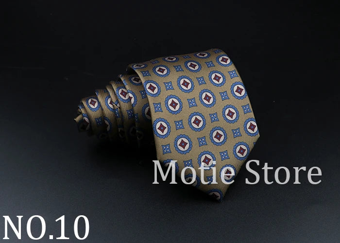 51 Styles Men's Silk Ties Jacquard Striped Plaid Floral Necktie Accessories Daily Wear Shirt Suit Cravat Wedding Party Gift