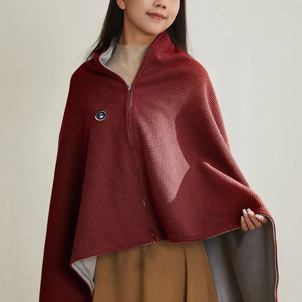 Wearable USB Electric Heated Blanket 3 Heating Levels Heating Electric Blanket Shawl USB Heated Blanket Shawl for Home Office