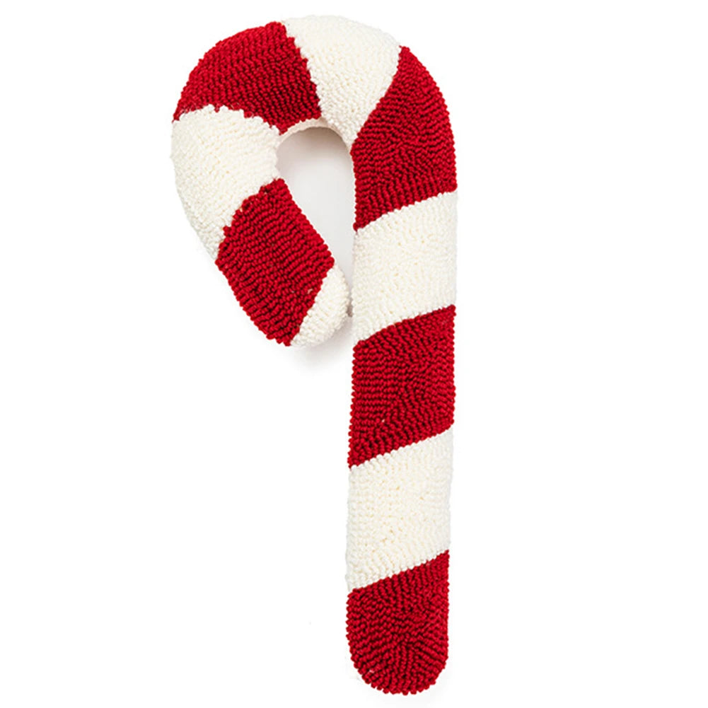 Christmas Plush Spiral Candy Shaped Pillow Festive Cushion