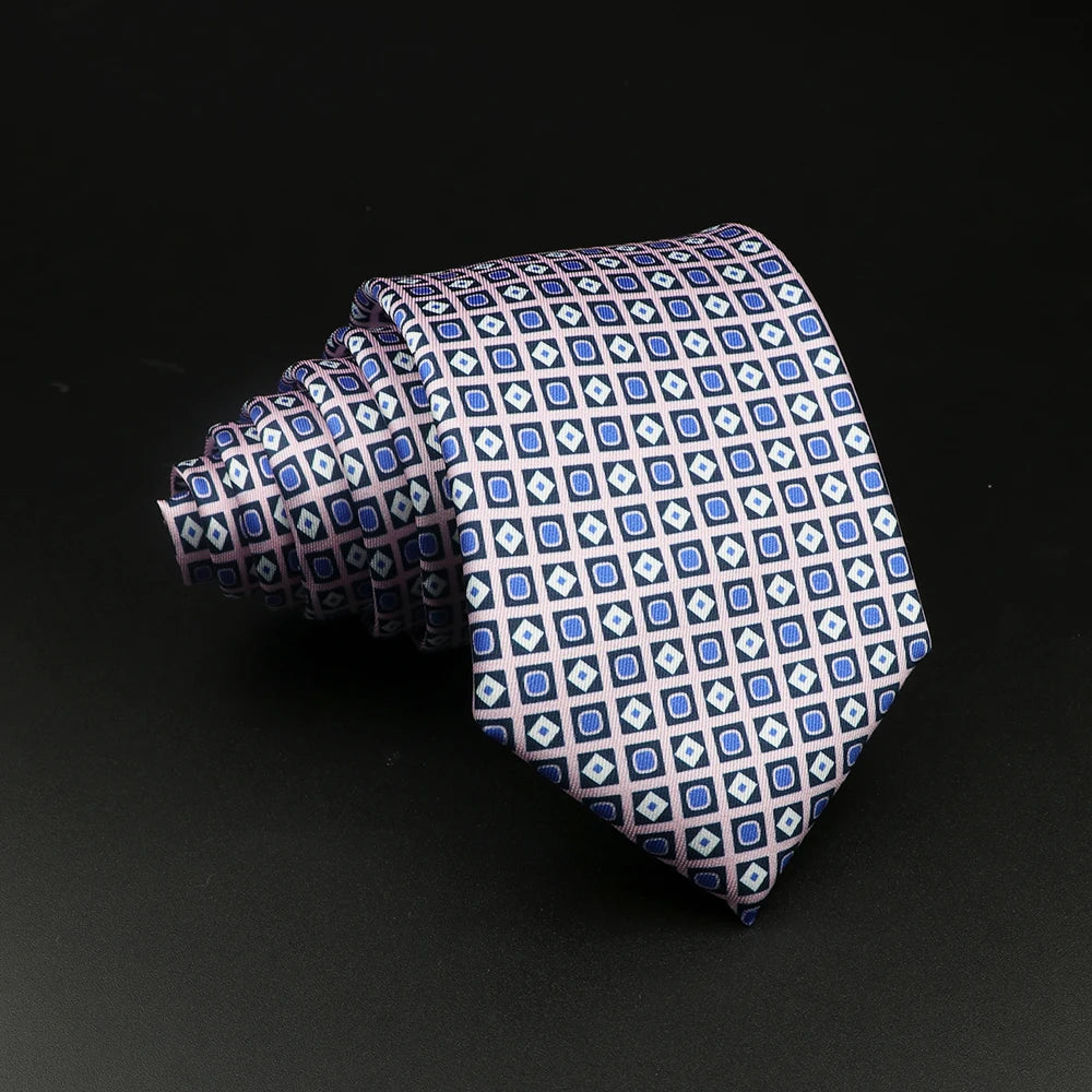 51 Styles Men's Silk Ties Jacquard Striped Plaid Floral Necktie Accessories Daily Wear Shirt Suit Cravat Wedding Party Gift