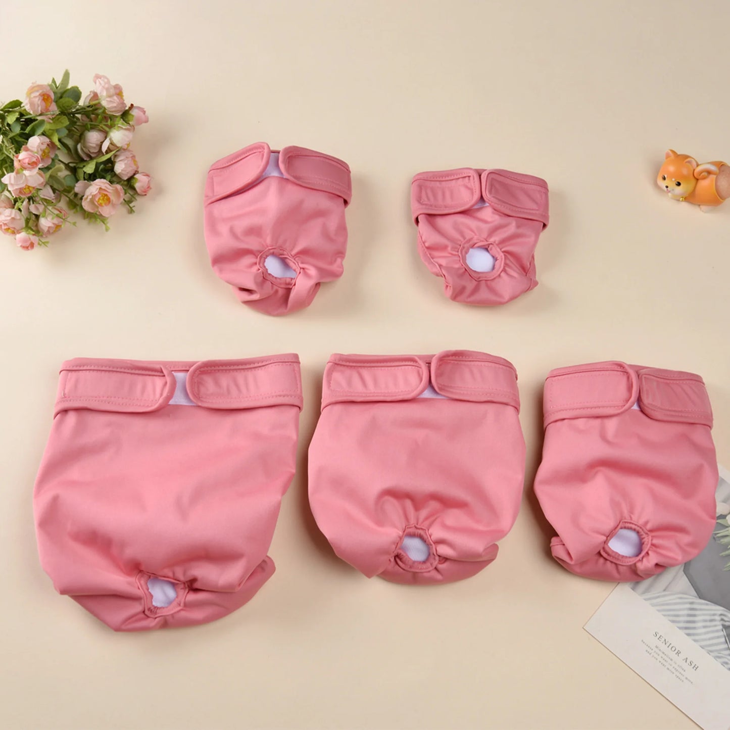 Reusable Female Dog Diapers.Washable Adjustable Puppy Period Panties 3 Pack