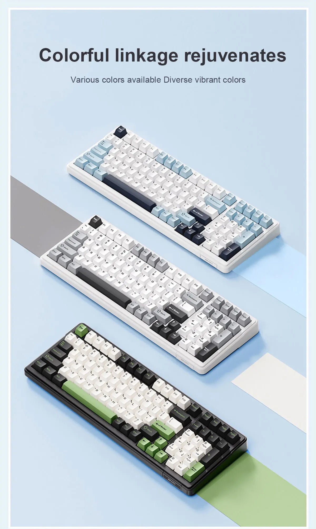AULA F99 Wireless Mechanical Keyboard .Tri-Mode RGB Hot-Swappable Gaming Keyboard