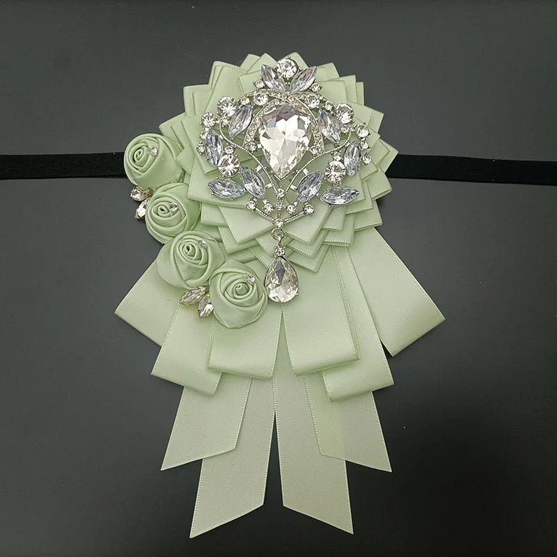 Luxury Handmade Jeweled Men’s Bow Tie | Premium Crystal Brooch Formal Wedding & Business Bow Tie