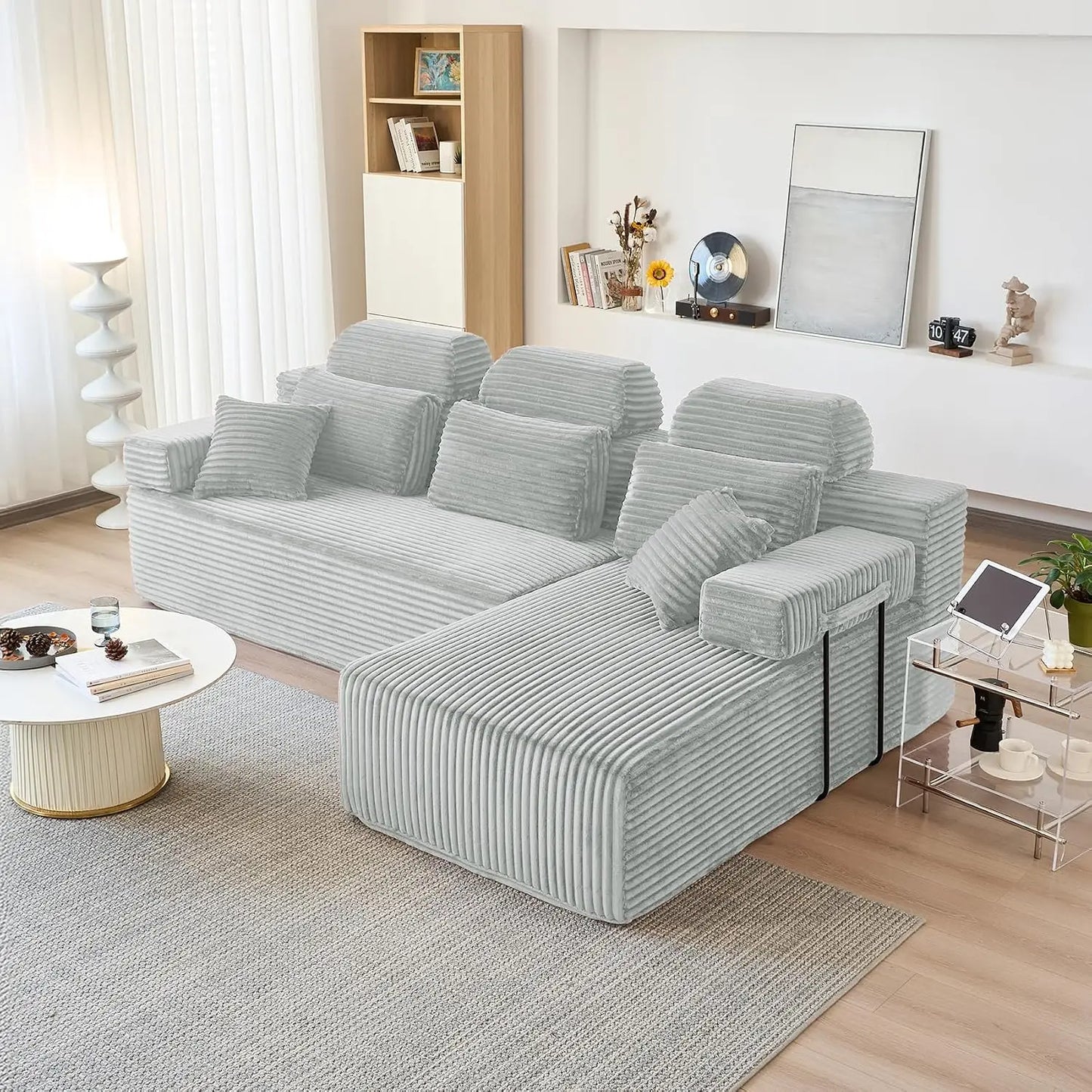 78.8-Inch Convertible Futon Sofa Bed with High Back