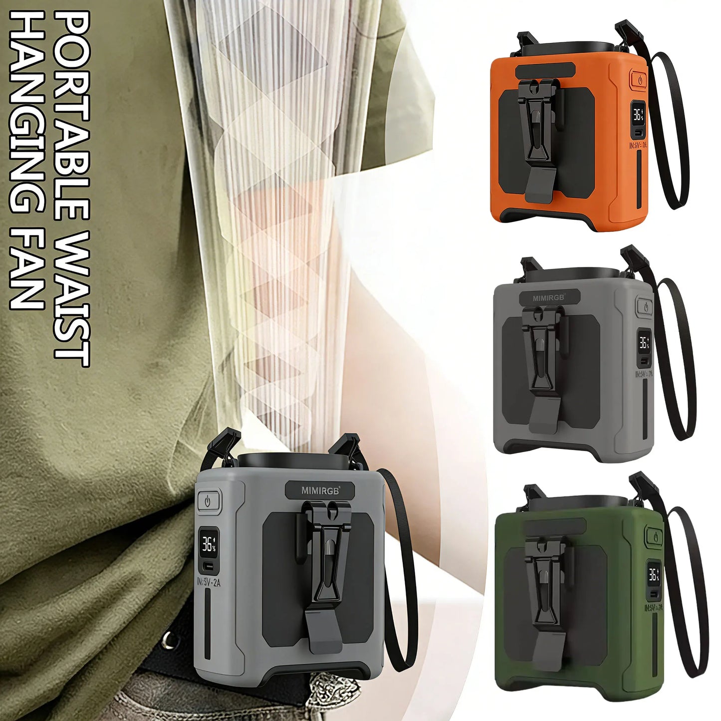 Rechargeable Portable Camping Fan with LED Lantern | USB Hanging Fan for Camping, Travel, Power Outages & Outdoor Adventures
