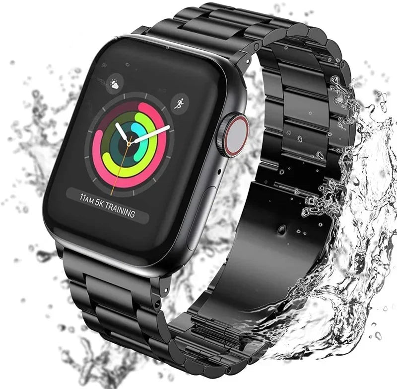 Premium Stainless Steel Apple Watch Band .Luxury Metal Replacement Strap