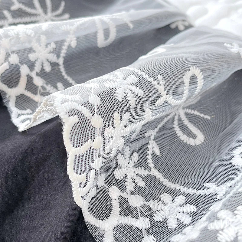 Elegant Contrast Lace Quilted Bedspread Set