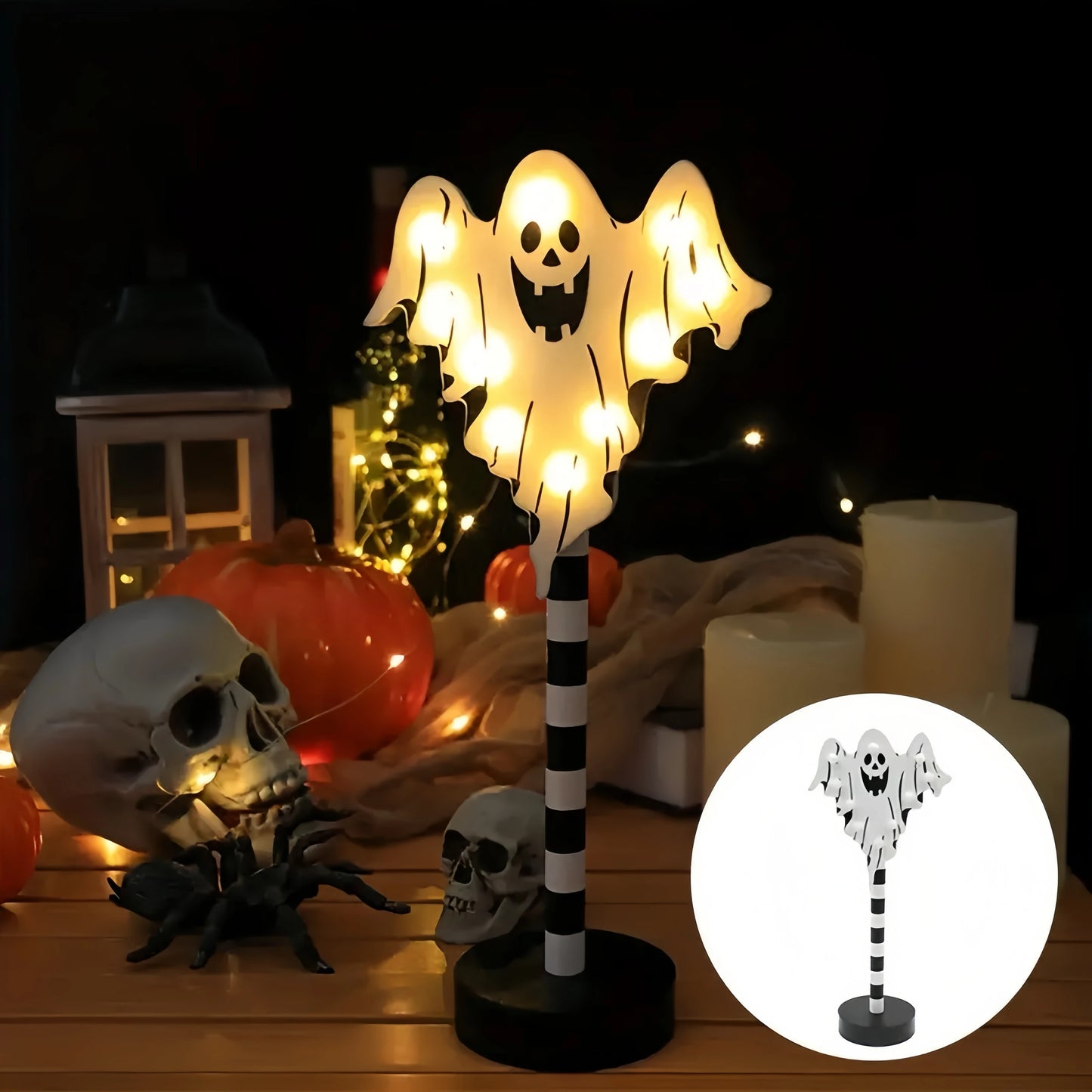 Halloween Pumpkin Hanging Lantern LED Decorative Light. Indoor & Outdoor Fall Party Décor