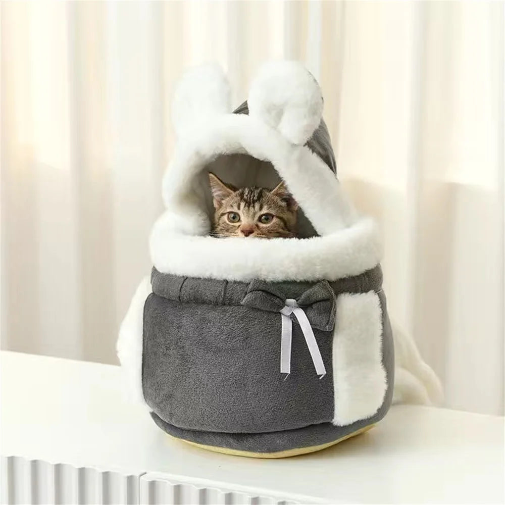 Luxury Cozy Pet Carrier Backpack . Warm Travel Sling for Small Dogs & Cats    Description: