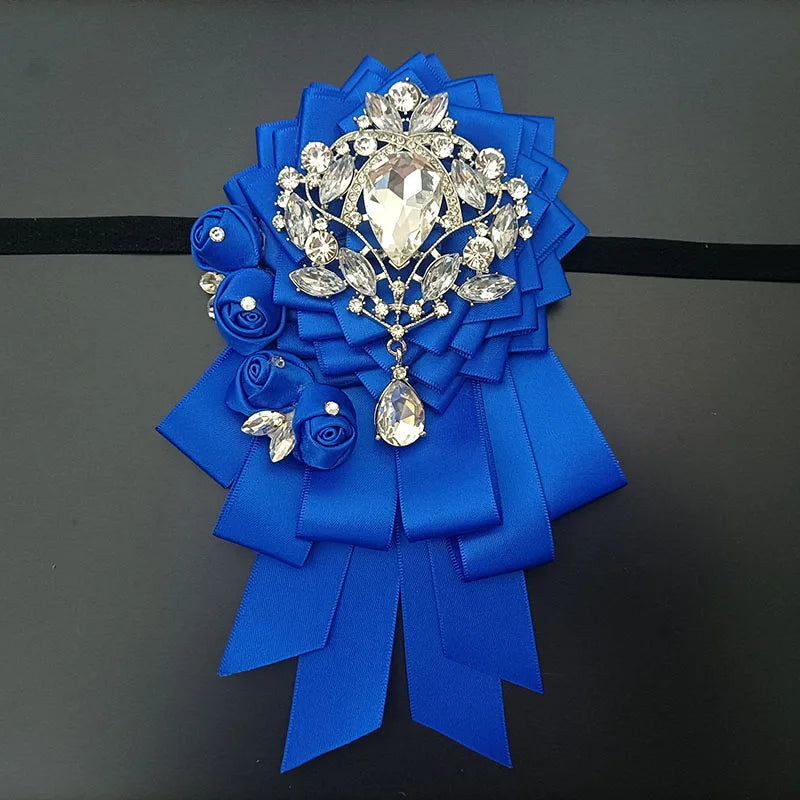 Luxury Handmade Jeweled Men’s Bow Tie | Premium Crystal Brooch Formal Wedding & Business Bow Tie