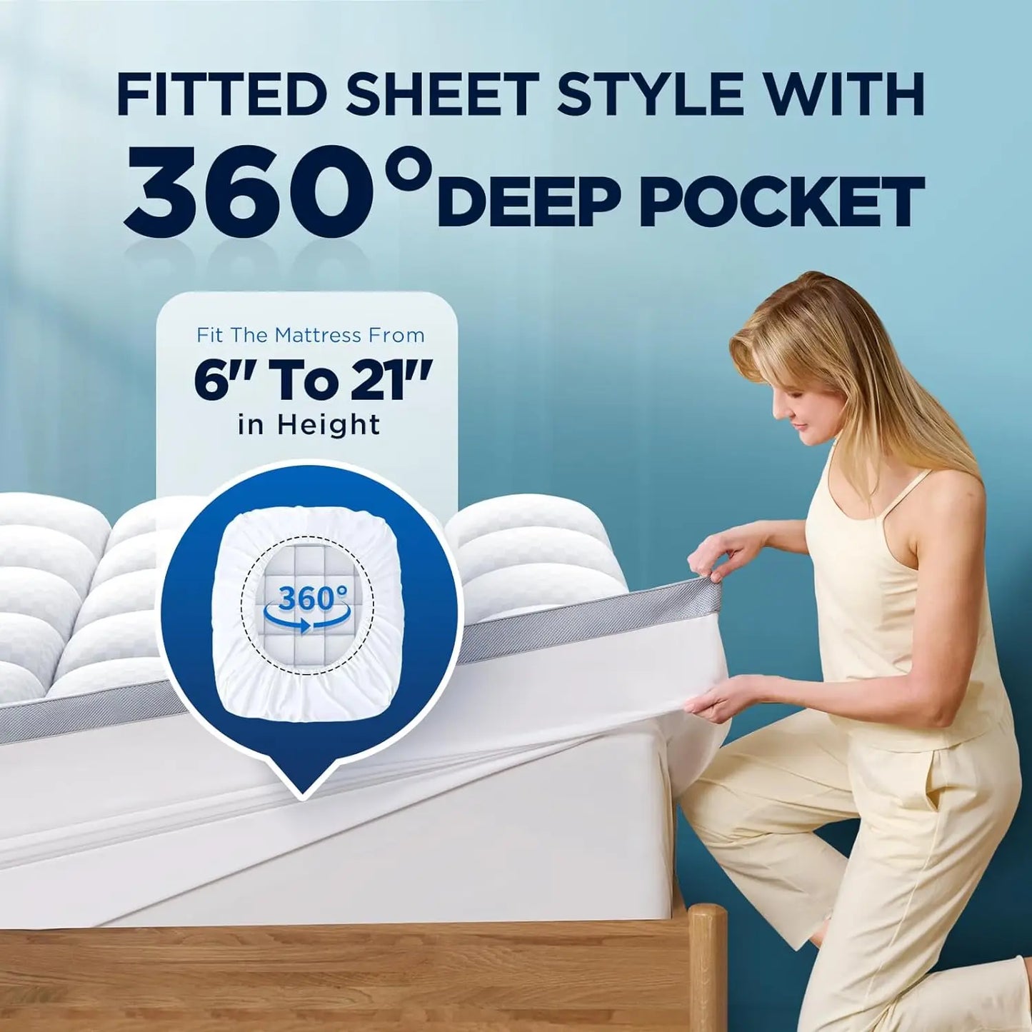Premium Memory Foam Mattress Topper Queen for Ultra Comfort 2Inch Plush Pillow Top Queen Mattress Topper with Breathable Air