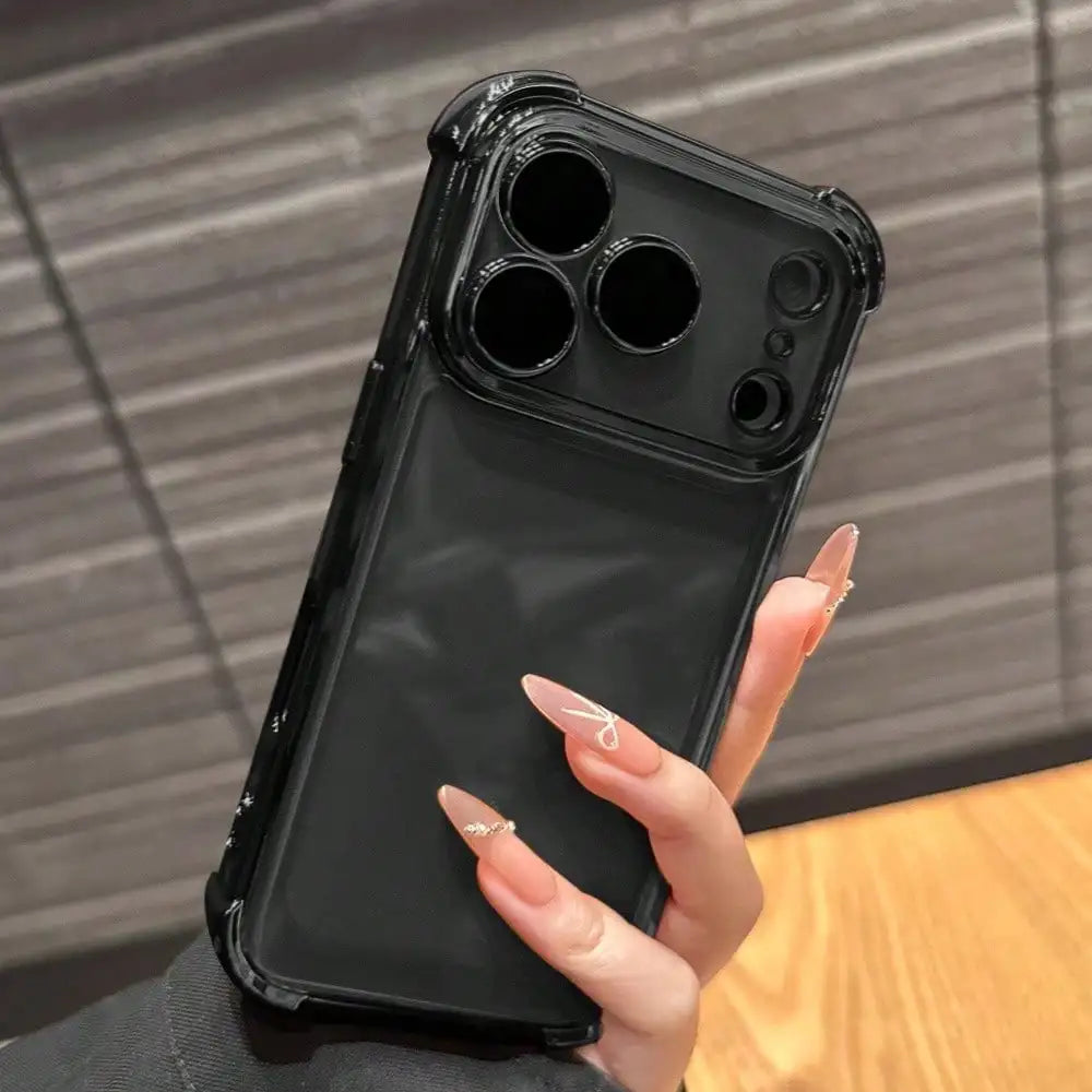 Luxury Cushioned Shockproof Plated Transparent Phone Case For iPhone Samsung