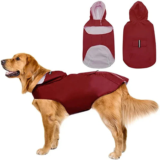 Hooded Waterproof Dog Raincoat Jacket