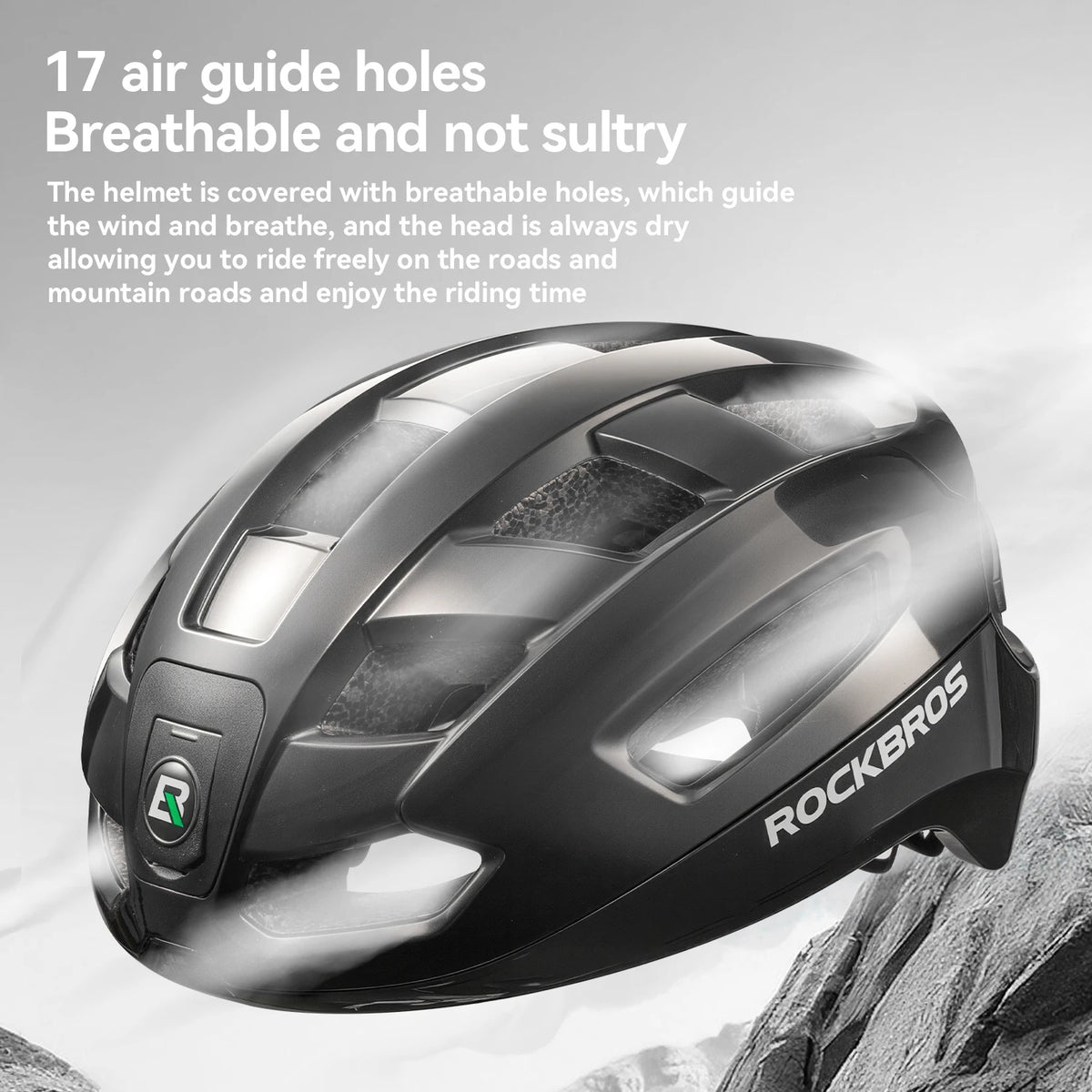 ROCKBROS Smart Bike Helmet with Remote Control LED Turn Signal Light