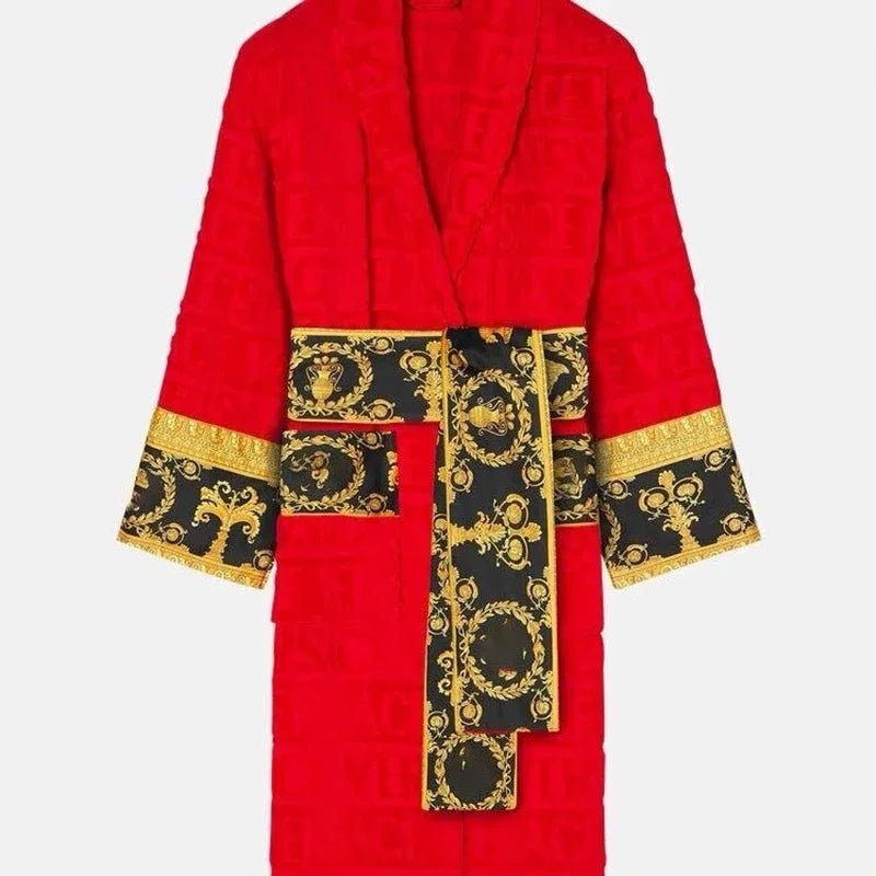 Autumn Winter Bathrobe With Pockets For Men And Women