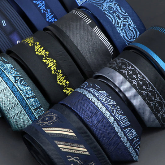 Men’s Skinny Floral Paisley Tie. Modern Wedding and Business Necktie