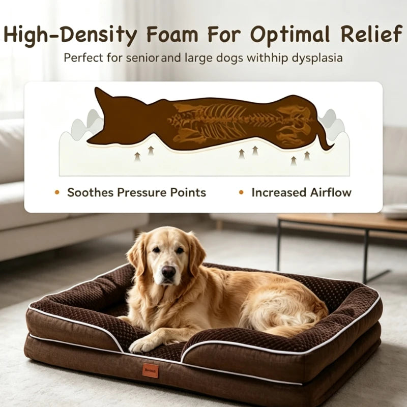 Orthopedic Dog Bed for Small & Medium Dogs – Removable Washable Cover