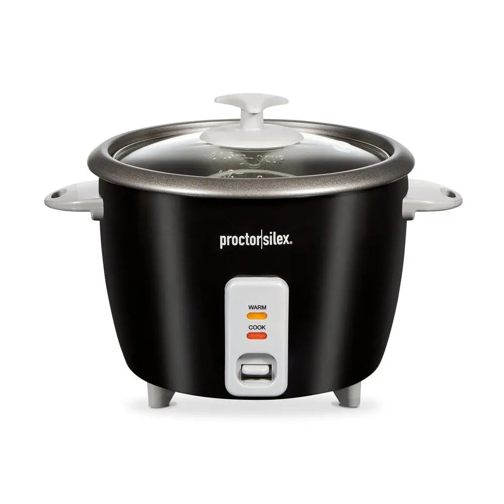 16 Cup Rice Cooker & Steamer Black & Silver 37527