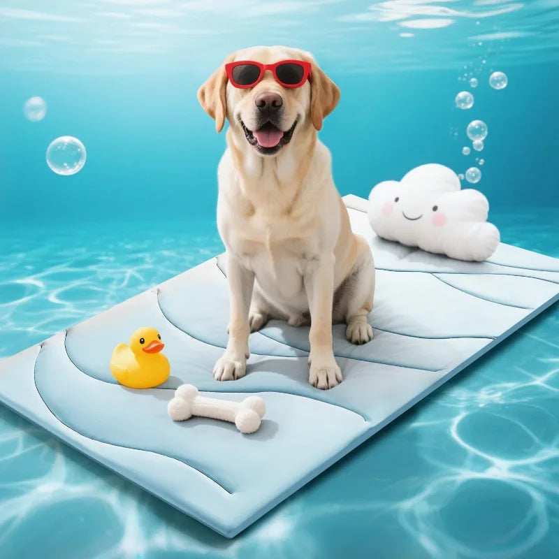 Customizable Cooling Pet Mat for Dogs & Cats. Multi-Size Reusable Summer Cooling Pad
