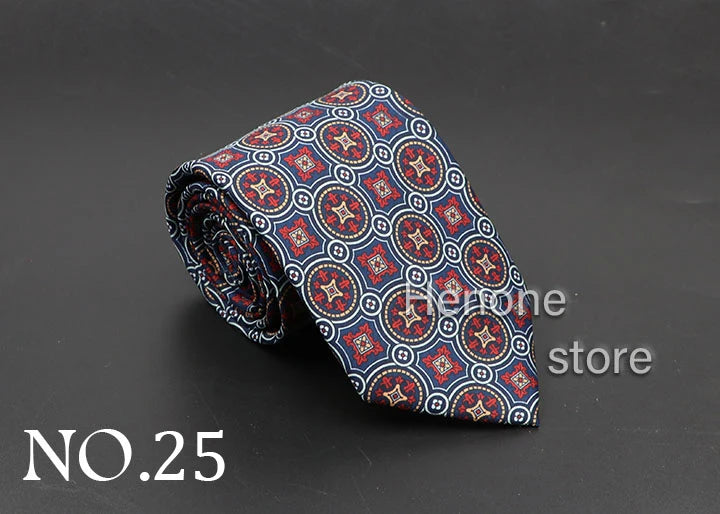 Luxury Floral & Paisley Men’s Silk Necktie .Wedding & Business Tie