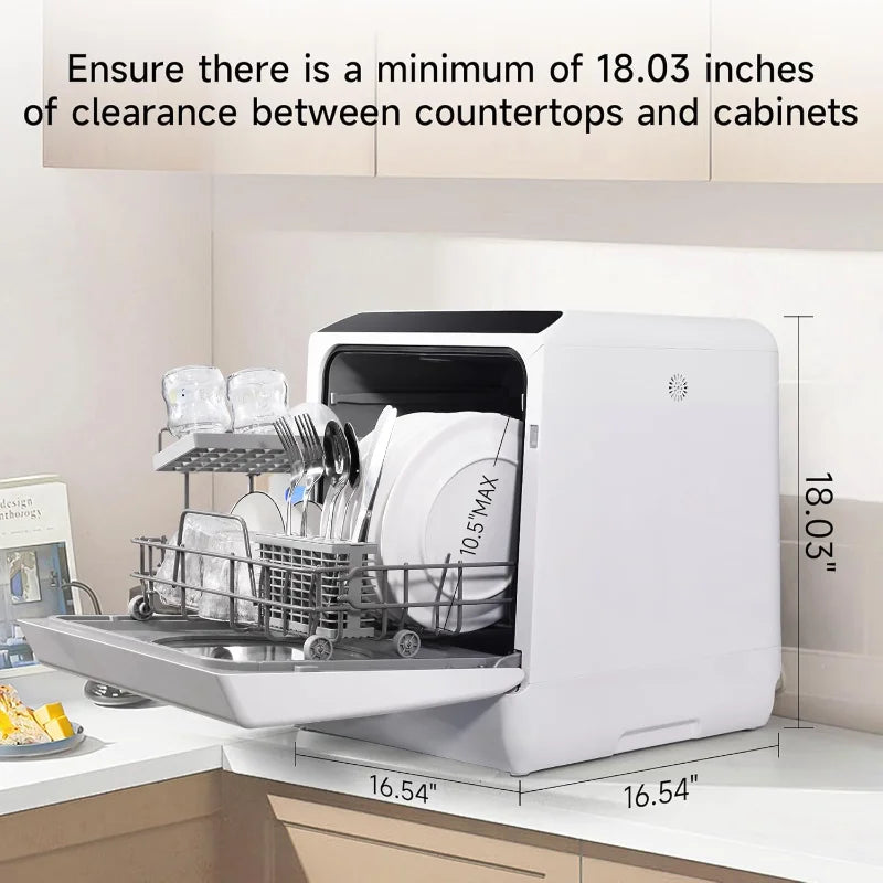Dishwasher Machine.Countertop Dishwasher With Tank Portable Dishwasher Two Water Supply Methods, Suitable For Apartments