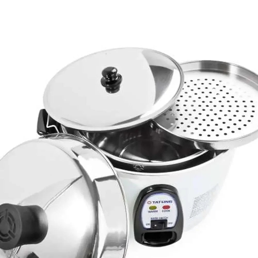 10 Cup Rice Cooker Multi-functional Electric Steamer with Warming Stainless Steel Inner Pot Double Heating Accessories Spatula