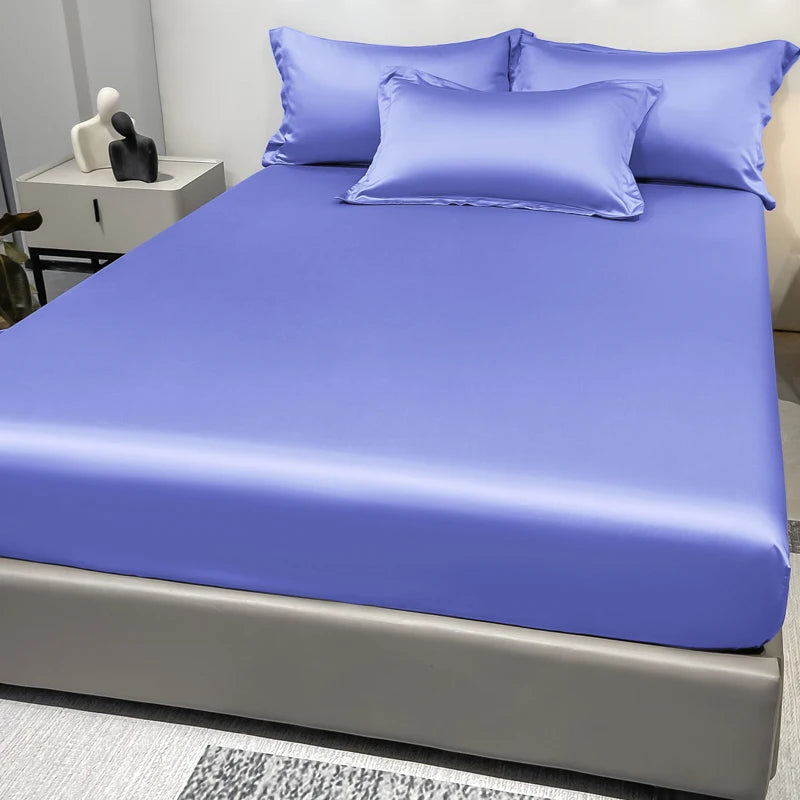 Luxury Satin Fitted Sheet .Silky Soft Deep Pocket Bedding