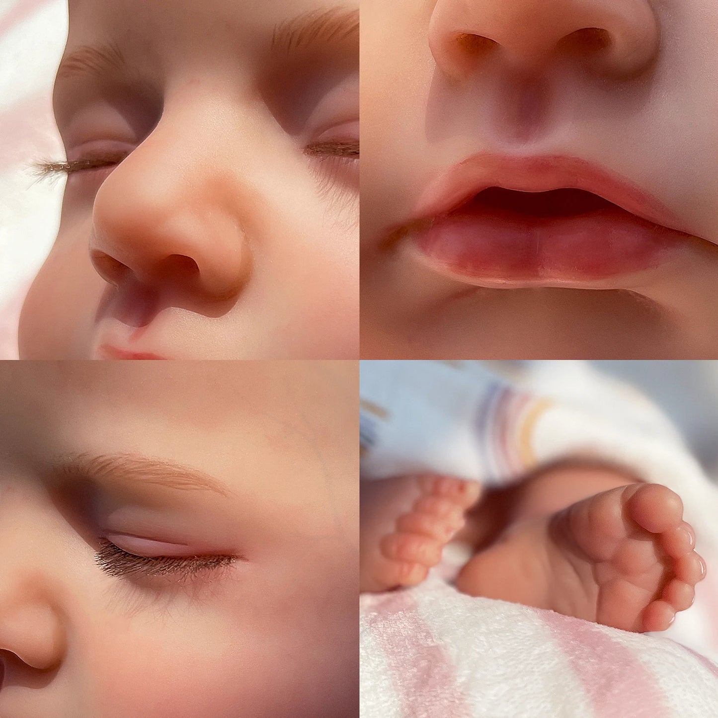 Reborn Baby Dolls Girl - 20 Inch Realistic Sleeping Newborn Baby Doll, Lifelike Handmade Cloth Body Soft Weighted Reborn Doll