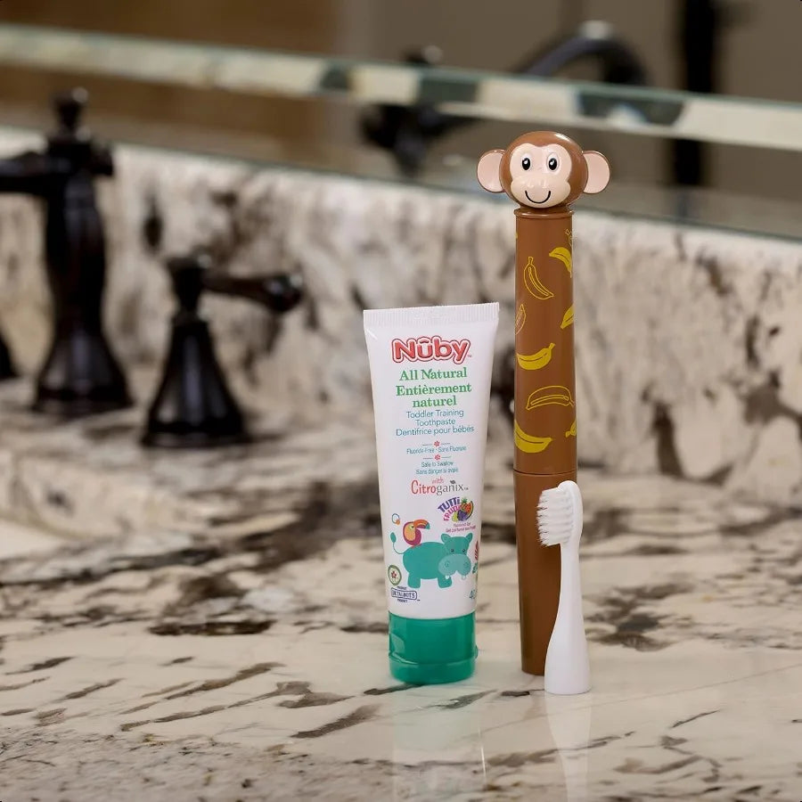 Electric Toothbrush Monkey Rechargeable Bristles Medium