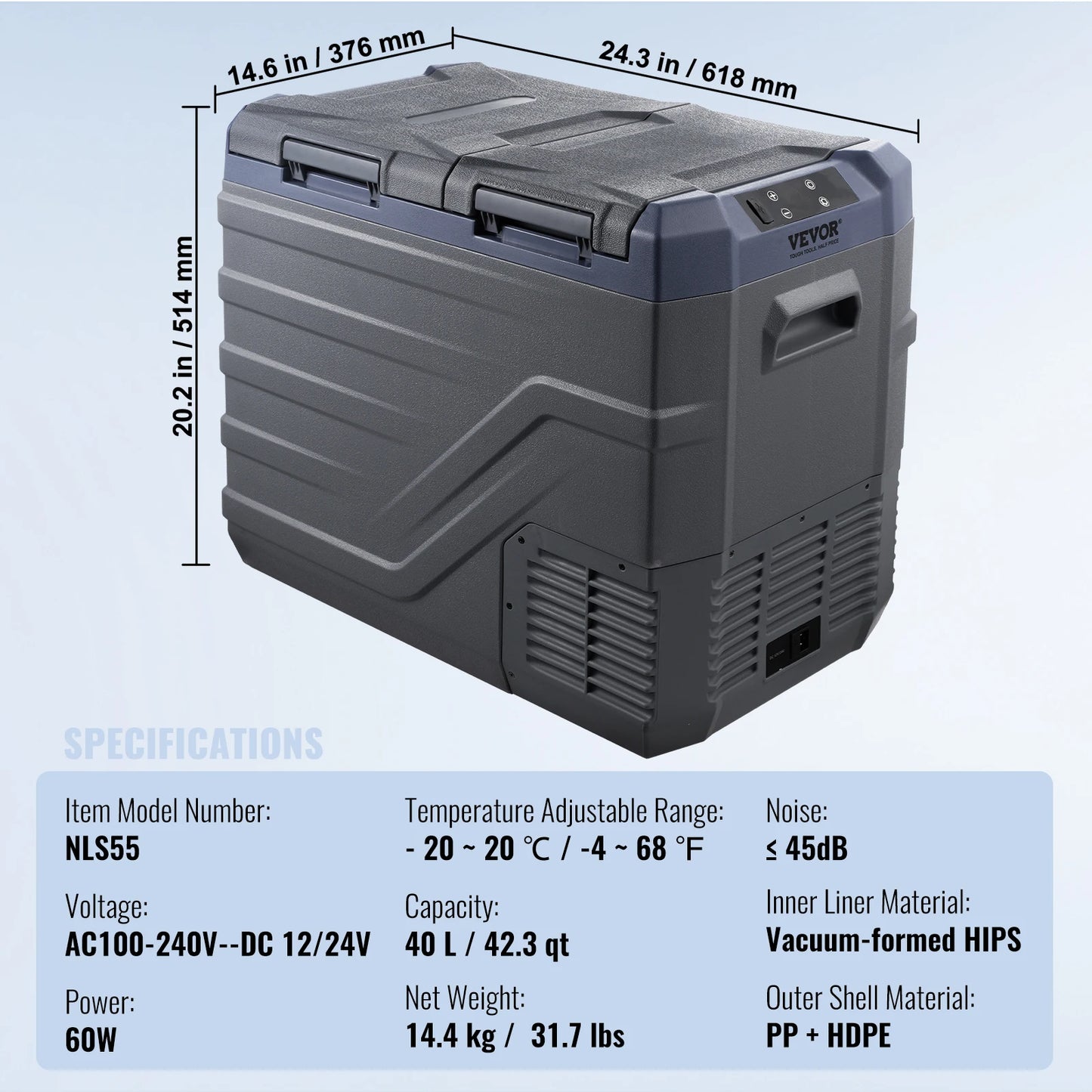SucceBuy 8L 75L Portable Car Refrigerator –Electric Compressor Cooler Freezer with App Control for Camping, RV, Truck, Travel & Outdoor Adventures