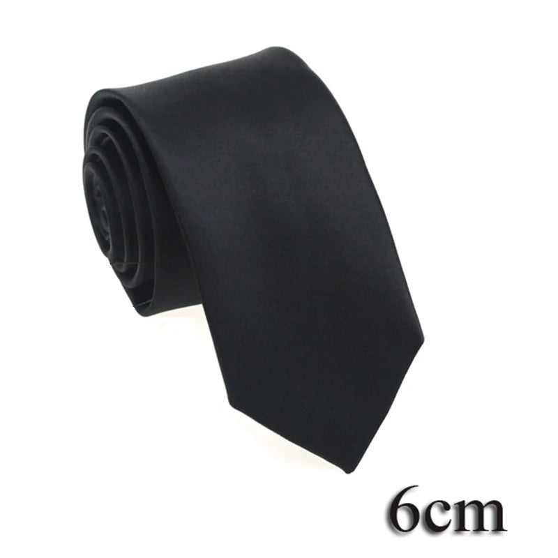 HUISHI Men’s Solid Dark Blue Waterproof Jacquard Necktie | 6cm Slim Business & Wedding Tie
