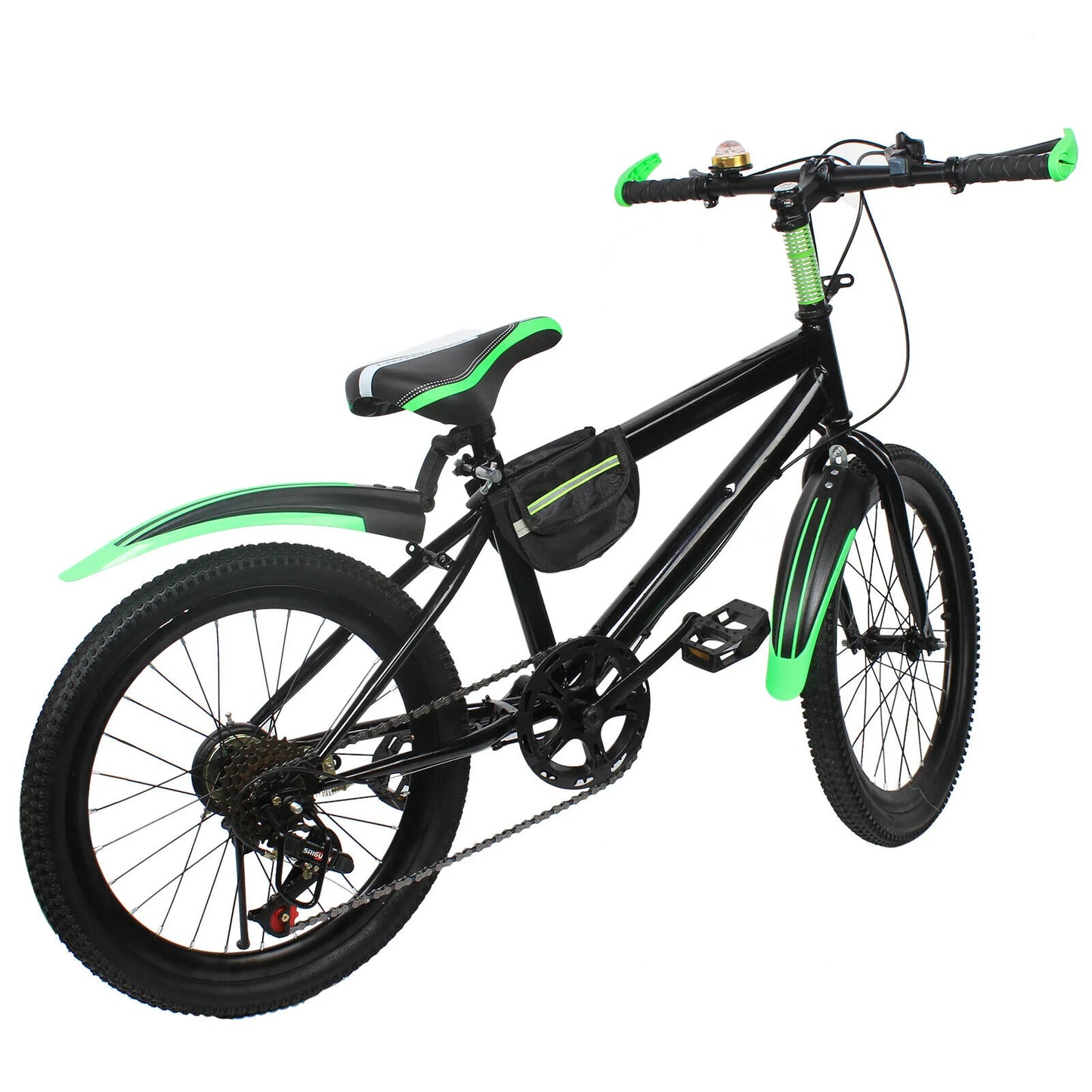 20-Inch 7-Speed Mountain Bike . Adult & Teen Bicycle with Dual Disc Brakes and Adjustable Seat